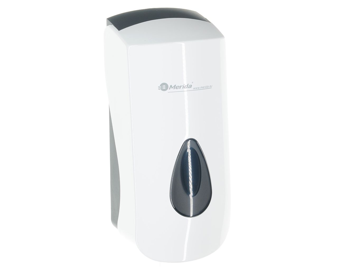 DPB201 Дозатор пенного мыла TOP MAXI для картриджей 700 г, АБС-пластик, белый, серая задняя стенка, серое окно Merida 