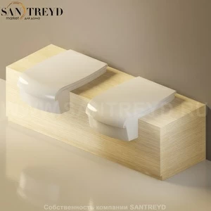 Flaminia UNA Консоль для унитаза и биде от 135 до 200 см светлый дуб UNA200WB.WL