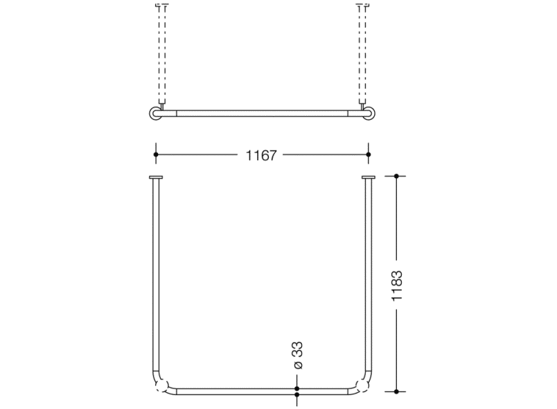 801.34B310 Карниз HEWI Edition matt | Polyamid  - Вид №5