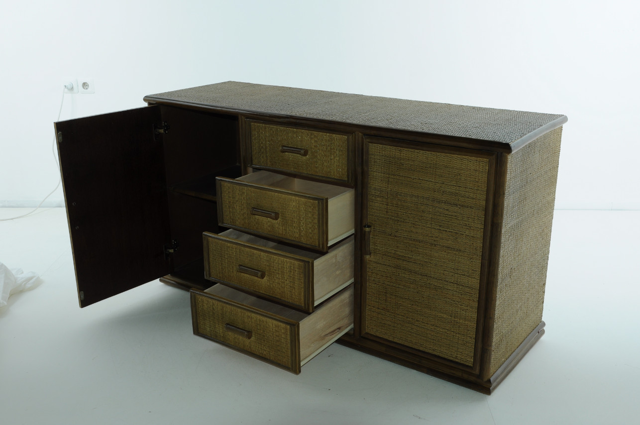 Комод из ротанга зеленый "Олива" 08/32 VINOTTI  00-3885293 Зеленый  - Вид №2