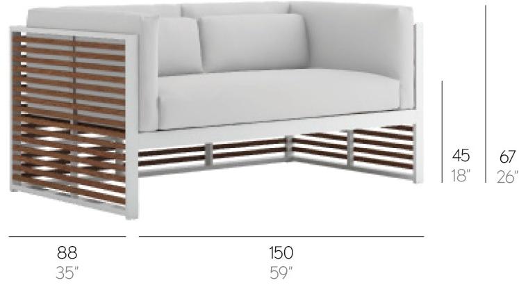 GANDIABLASCO 2-местный садовый диван из тика Dna teak sun-id-1460460 - Вид №6