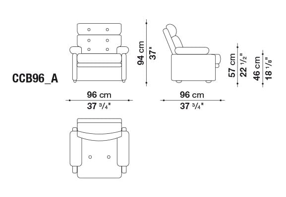 Кресло с подставкой для ног B&B Italia Coronado ARCH-00013123 - Вид №1