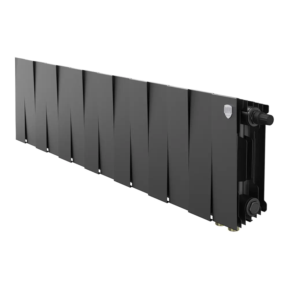 Радиатор секционный Royal Thermo PianoForte VDR80 200/10 14 секций нижнее правое подключение биметалл черный 89408791 STLM-2128138  - Вид №1