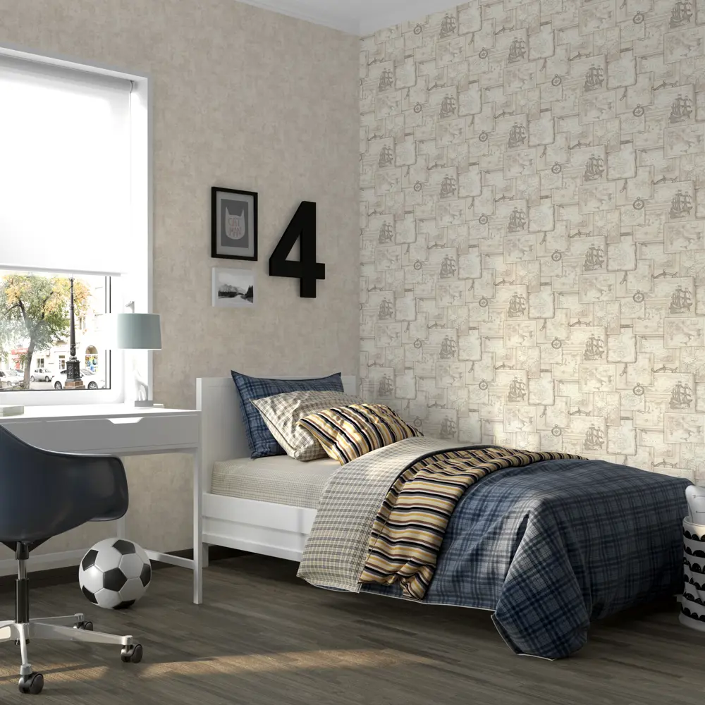 Обои флизелиновые Palitra Home Discovery бежевые 1.06 м HC71695-22 STLM-2154111 - Вид №3