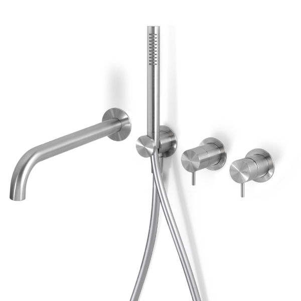 Комплект для ванны со смесителем, переключателем, изливом и душем. LOP321 linki 