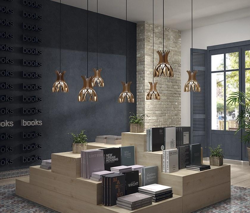 BOVER Led подвесной светильник из дерева Dome S/20/7l - Вид №1