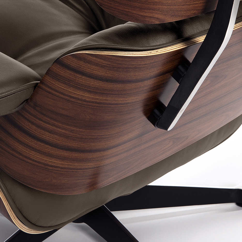 Кресло Eames Style Lounge Chair палисандр коричневое SOHO DESIGN ДИЗАЙНЕРСКИЕ, LOUNGE CHAIR 131493 Венге  - Вид №3