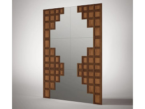 Прямоугольное зеркало из вишневого дерева