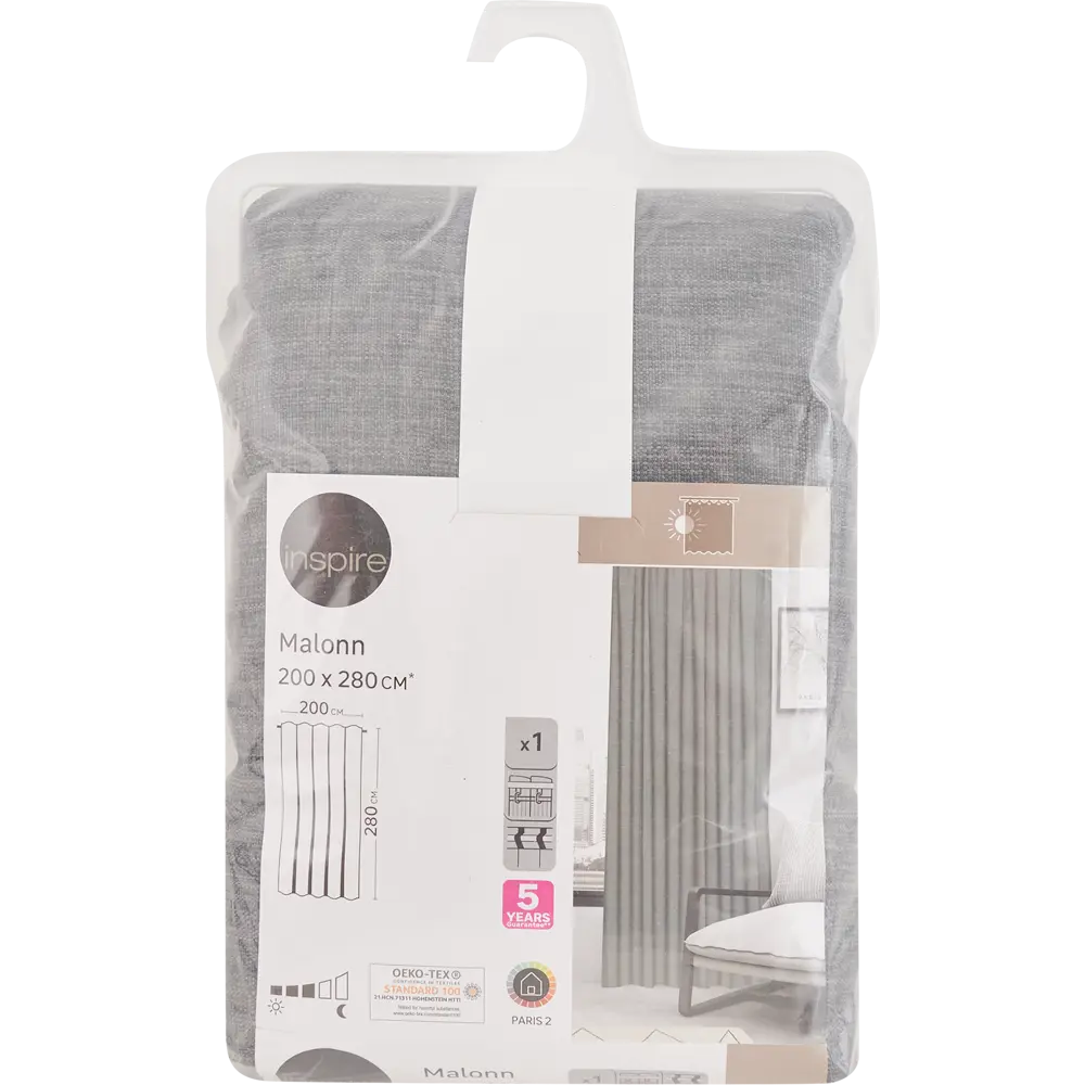 INSPIRE Malonn - элегантная штора на ленте со скрытыми петлями 200×280 см 83367834 STLM-0040573 - Вид №7