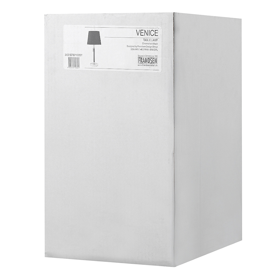 2422557901100501 Лампа настольная venice, 22х44 см, черная, хром Frandsen  - Вид №4
