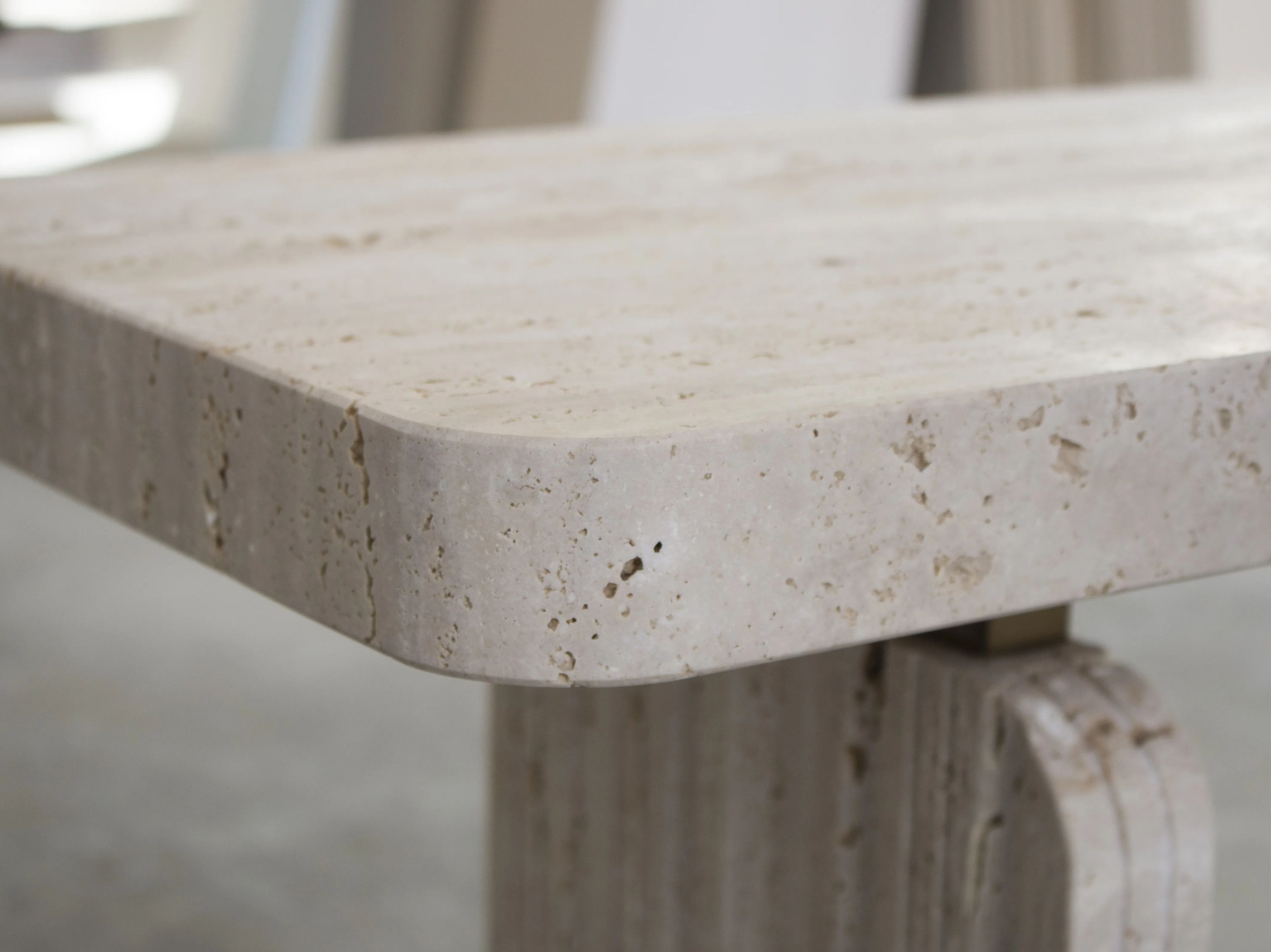 Прямоугольная консоль из травертина Davani Purity ARCH-00072508 - Вид №9