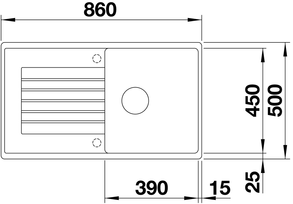 520516 Кухонная мойка Blanco Zia 5 S жасмин  Blanco Zia Жасмин - Вид №2