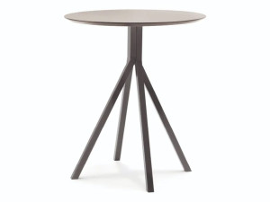 Круглый стол со стальной рамой