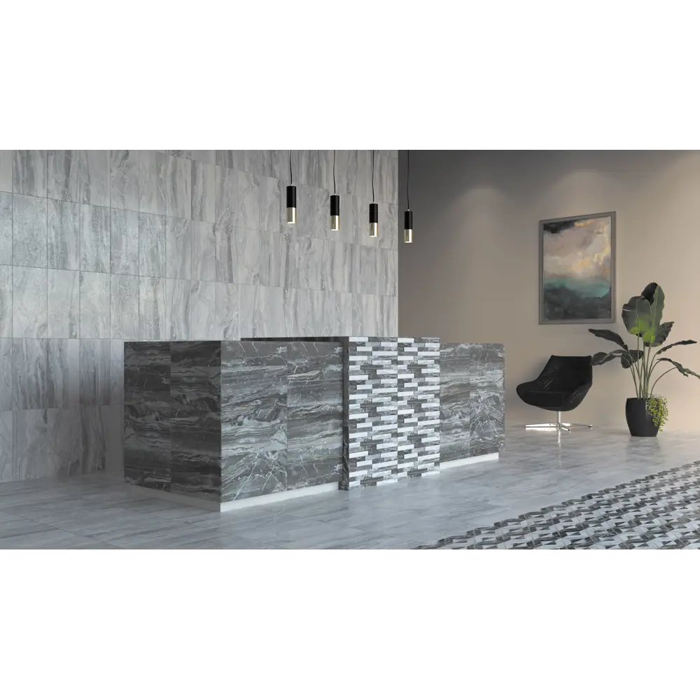 Керамогранит Bergamo 30x60 см 1.08 м² лаппатированный цвет светло-серый Santreyd STLM-2207676 - Вид №2