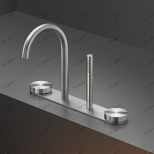 Обод монтаж комплект из 2-х последовательных смесителей с носиком H. 245 мм и выдвижной цилиндрические ручной душ диаметр 18 мм  GIO111 CEADESIGN 