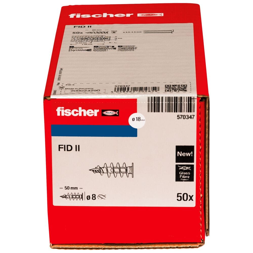 Пластиковый дюбель FISCHER FISCHER FID II ARCH-00132471 - Вид №3