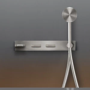 Настенные 2 прогрессивных смесители, установленные для ванной с носиком L. 155 мм и круглого ручной душ диаметр 80 мм  BAR34H CEADESIGN