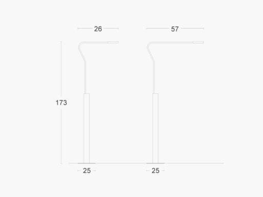 Регулируемая металлическая светодиодная напольная лампа ZAVA ARCH-00054964 - Вид №5