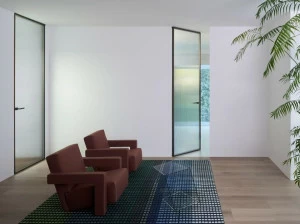 Glas Italia Распашная дверь из хрусталя заподлицо со стеной Aladin