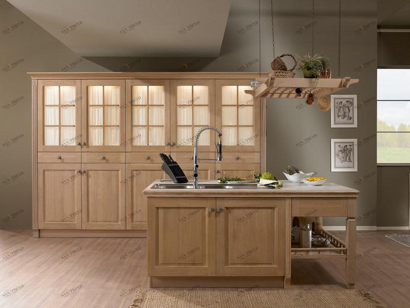 Floritelli Cucine Модульная кухня из массива дерева с островом Jenny sun-id-1497726