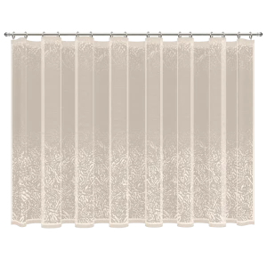 Тюль на ленте для кухни "Рельеф" 245x165 см цвет экрю