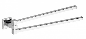 6923(13) Gedy G-Colorado, полотенцедержатель двойной поворотный, цвет хром