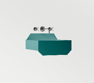 com_EXLAVFRIEZE1L/3030 Подвесная раковина настенная прямоугольная Ex.T Frieze