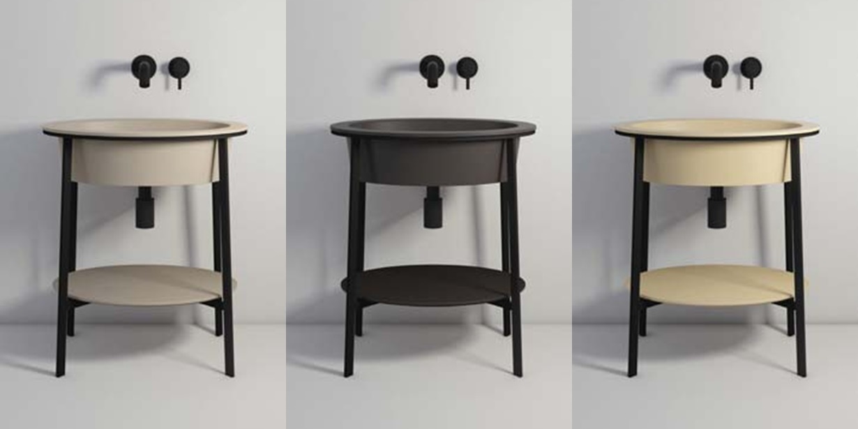 CIELO Композиция Ovale 70 с лакиров.ящиком Catino черный матовый Ceramica Cielo CAOCALN - Вид №1