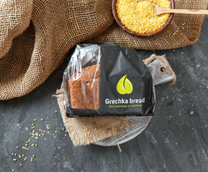 4370 Хлеб "Зеленая гречка - пшено - семена льна" Вкусляндия  - Вид №3