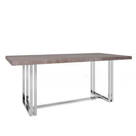 Обеденный стол черный с мраморной столешницей 200 см "Дунаевский" АЛЕТАН  350920 Черный