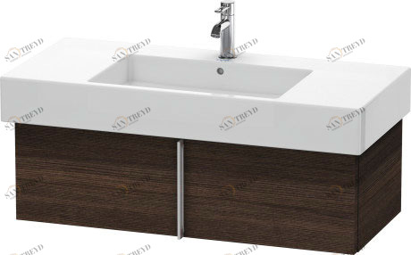 VE611405353 Тумбочка подвесная Vero #VE6114 1000 x 446 мм Каштан темный, декор Duravit