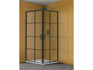 Угловая душевая кабина с раздвижной дверью