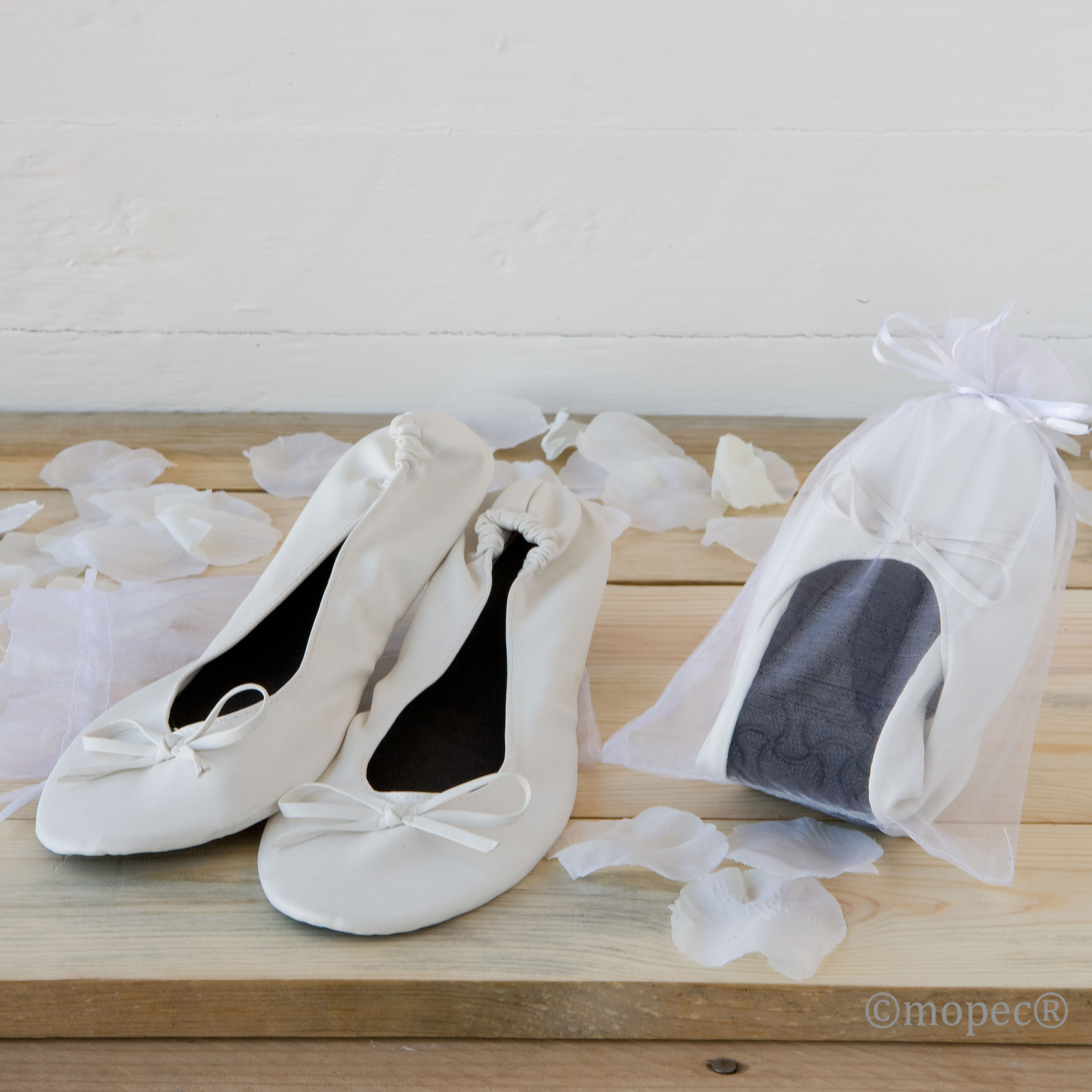A989 Белые балетки из искусственной кожи Dekoraniaevents Bodas 
