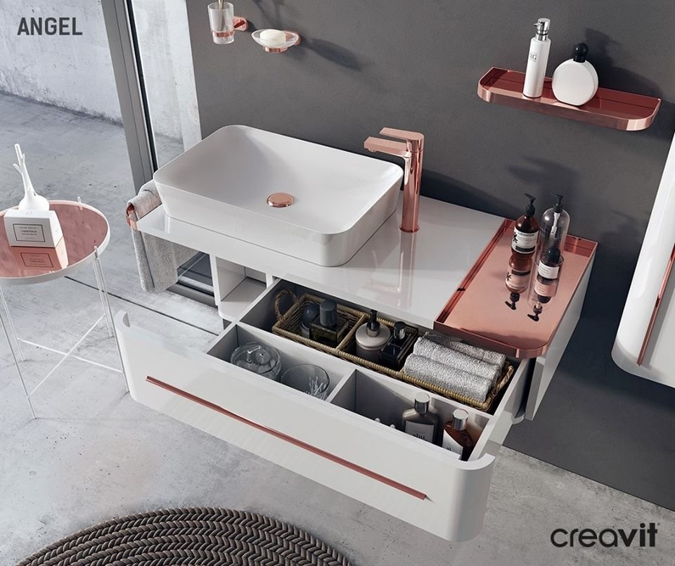 AL2120.00.BB ЗОЛОТО Боковой шкаф Creavit  - Вид №1