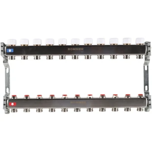 Коллектор без расходомеров Rommer 1"x3/4" 11 выходов нержавеющая сталь RMS-3200-000011