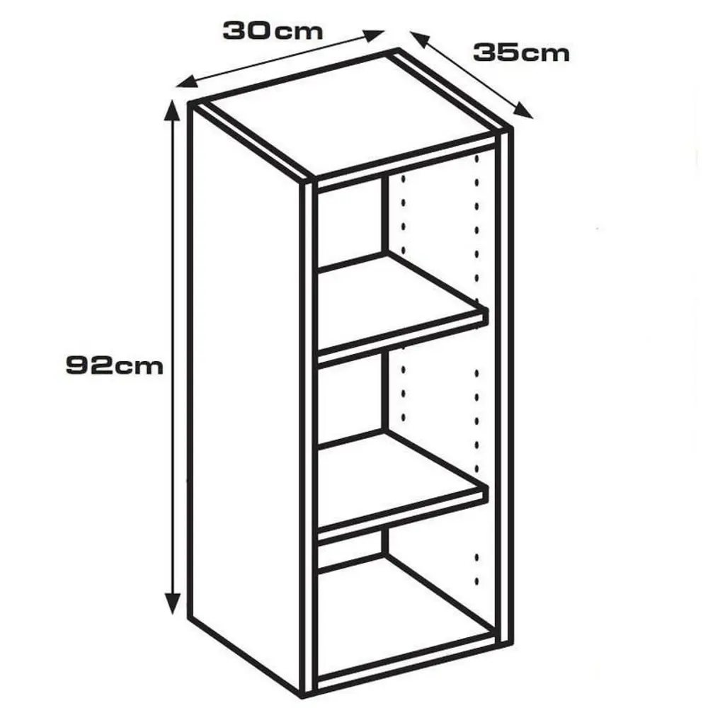 Каркас навесной 30x92x35 см, ЛДСП, цвет белый 17911610 STLM-2078093 DELINIA  - Вид №5
