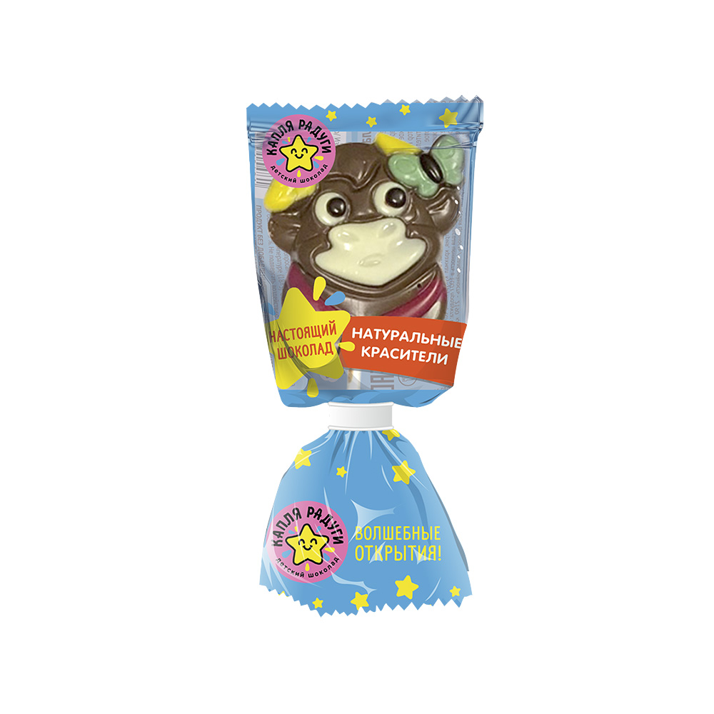 2503 Шоколад молочный фигурный на палочке с печеньем 24 г "Символ года Бычок" Т24 Santreyd 