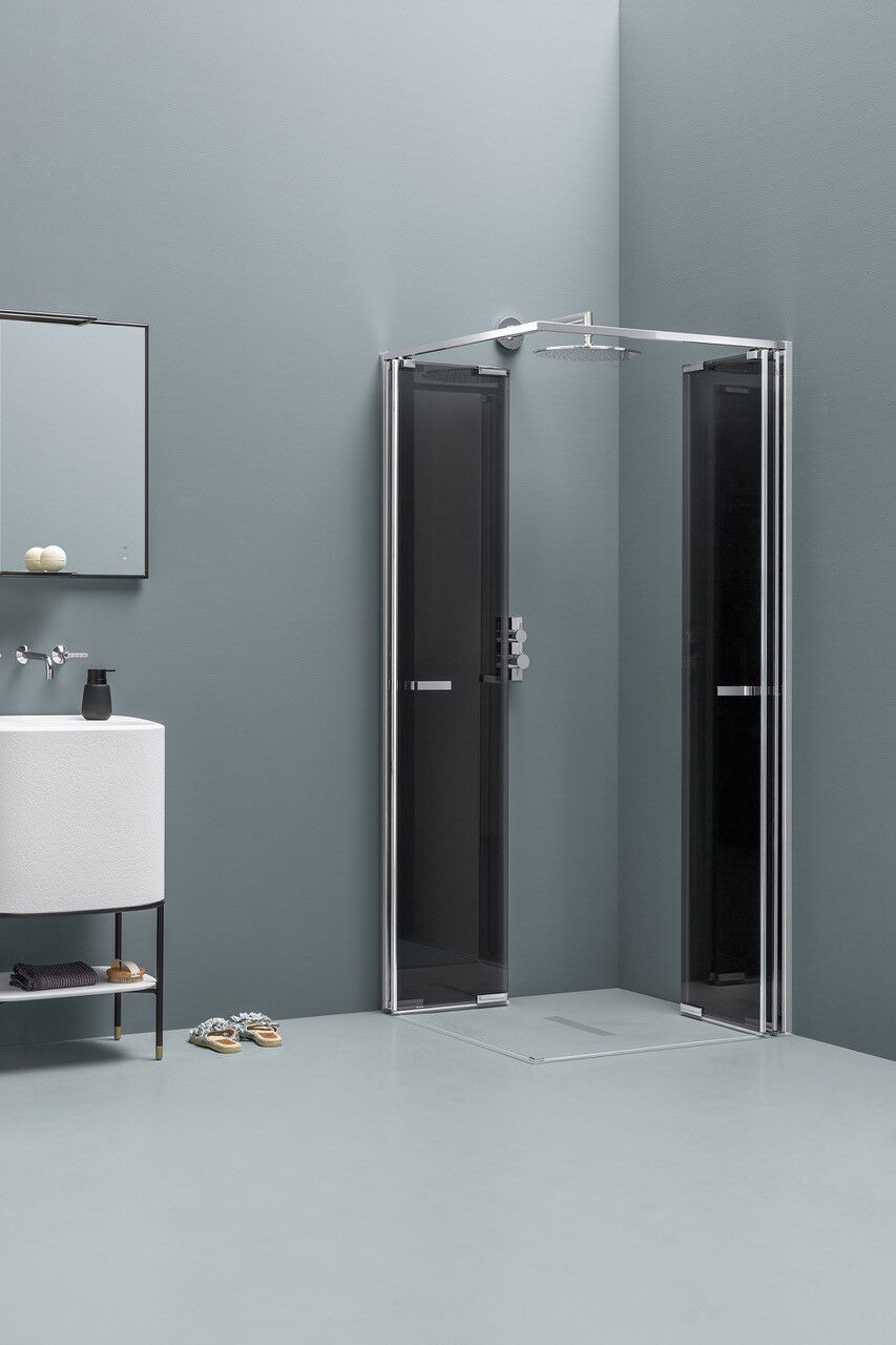 Угловая душевая кабина со складной дверью ARBLU провод ARCH-00132878 - Вид №1