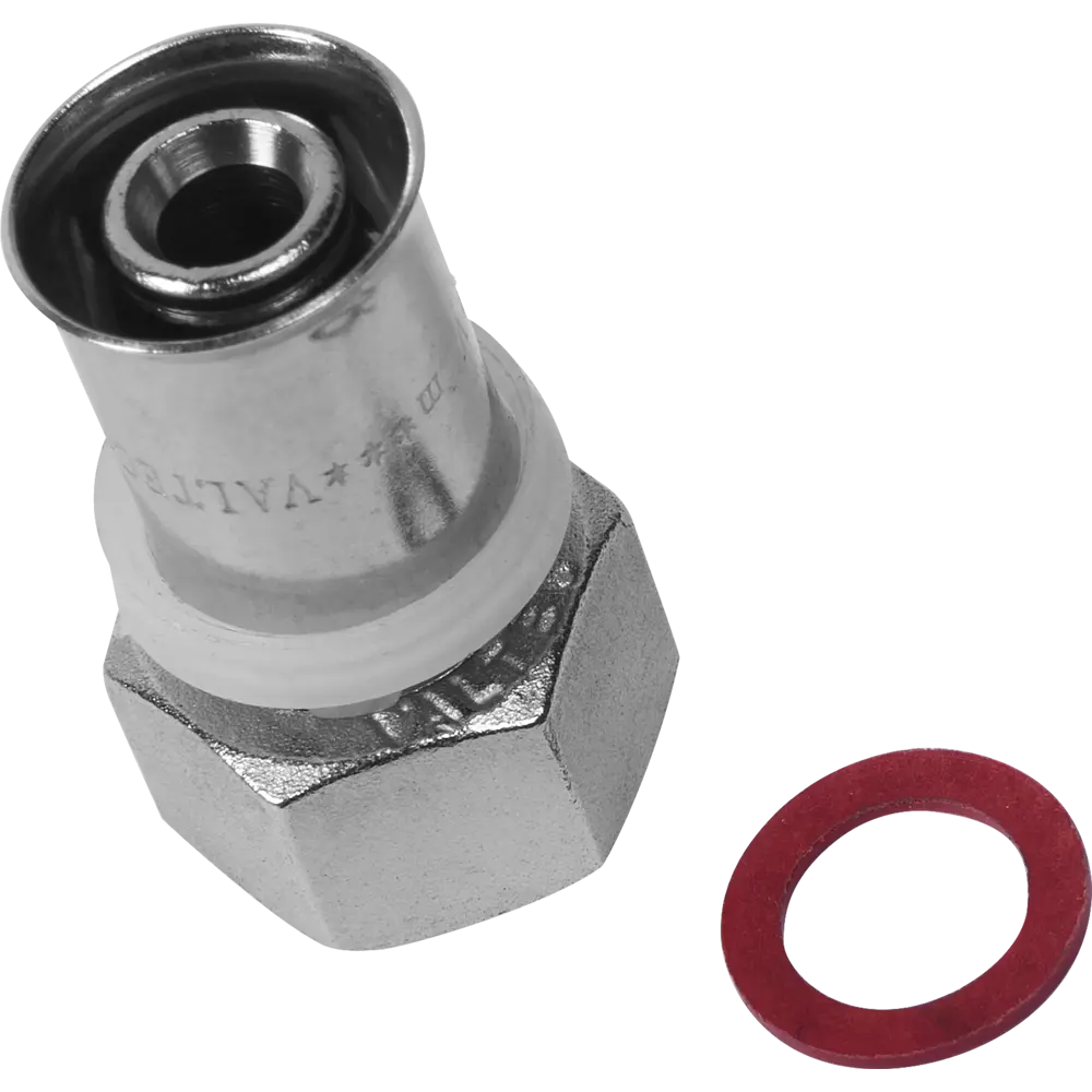 Муфта комбинированная Valtec 1/2"x16 мм ВР никелированная латунь VTM.222.N.001604 15474444 STLM-2131138  - Вид №3