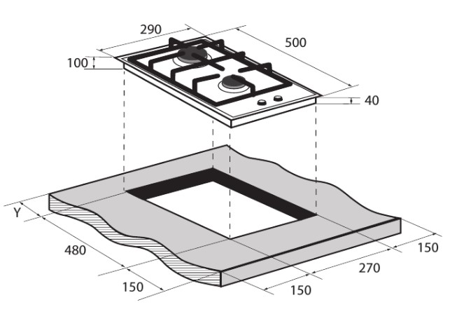 5361935 Газовая варочная поверхность ZUGEL ZGH291W STDN-0098131 - Вид №31