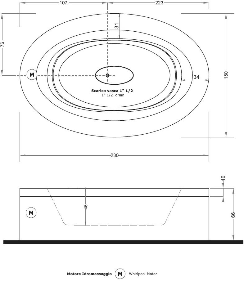 Gruppo Treesse Овальный встроенный пейзажный бассейн Treesse ghost sun-id-1462870 - Вид №2
