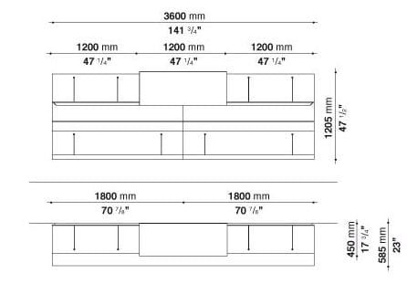 Шкаф с распашными дверцами с ящиками B&B Italia PAB ARCH-00141754 - Вид №14