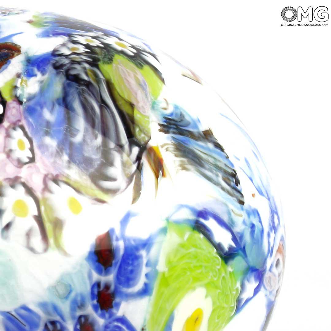 3946 ORIGINALMURANOGLASS Настольная лампа Синий камень из муранского стекла - OMG 16 см  - Вид №1