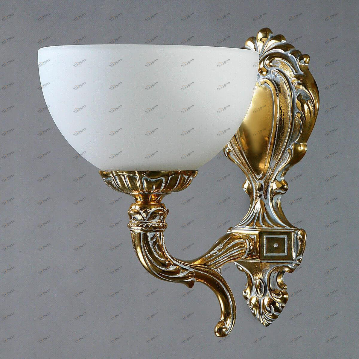 Бра настенное белое с золотым Ambiente Toledo 02155/1 WP AMBIENTE TOLEDO 00-3927923 Белый;золото