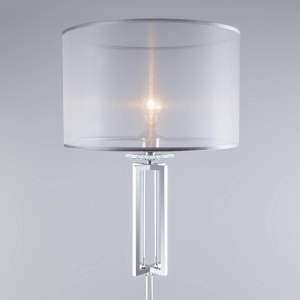 Торшер с абажуром хром Fargo 01079/1 EUROSVET FARGO 00-3908855 Серебро  - Вид №2