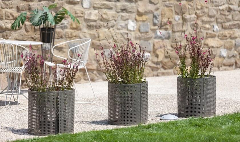 iSimar Низкий садовый горшок из оцинкованной стали Arena Isi 7220 / isi 7221 - Вид №1