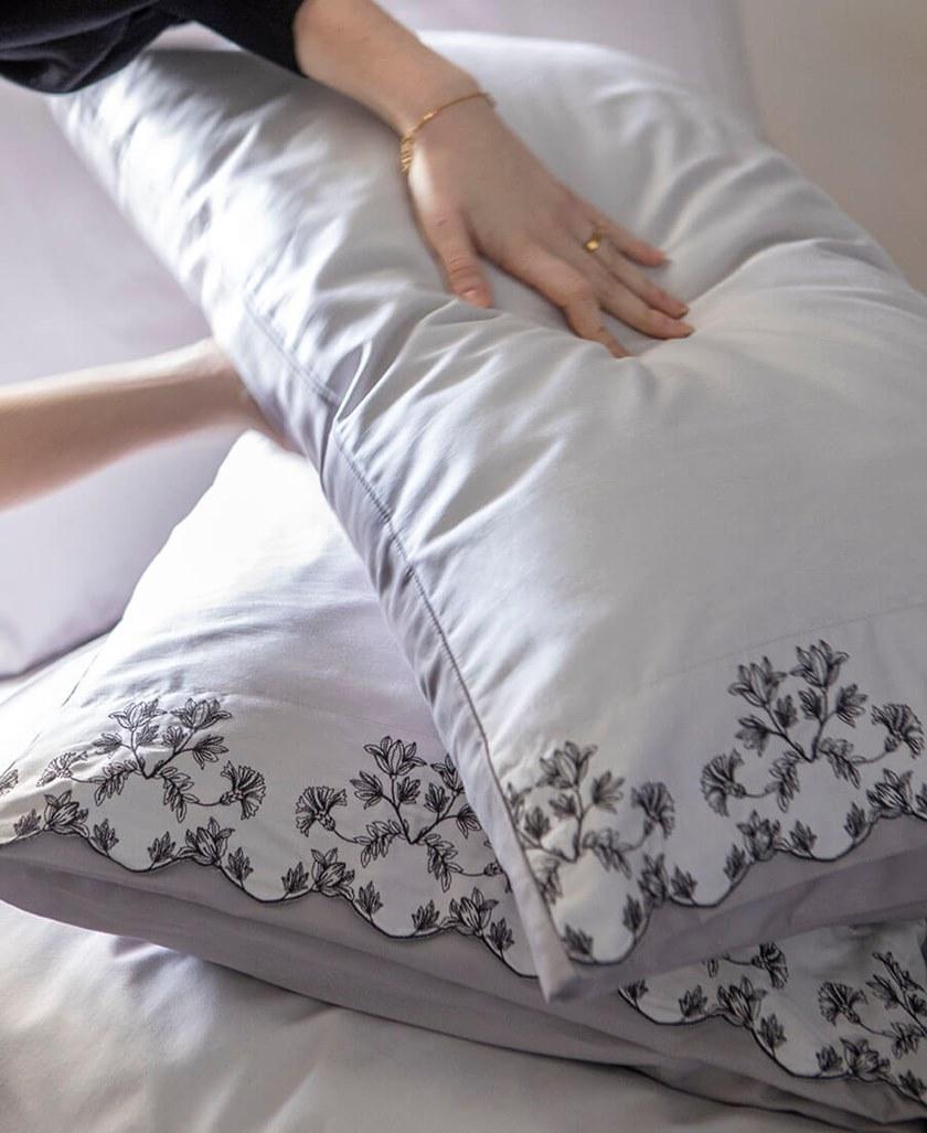 Alexandre Turpault Наволочка, вышитая из хлопка с цветочными мотивами Rhapsody sun-id-1512418 - Вид №2