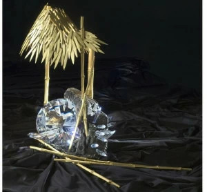 Tisserant Настольная лампа из бронзы с кристаллами swarovski®