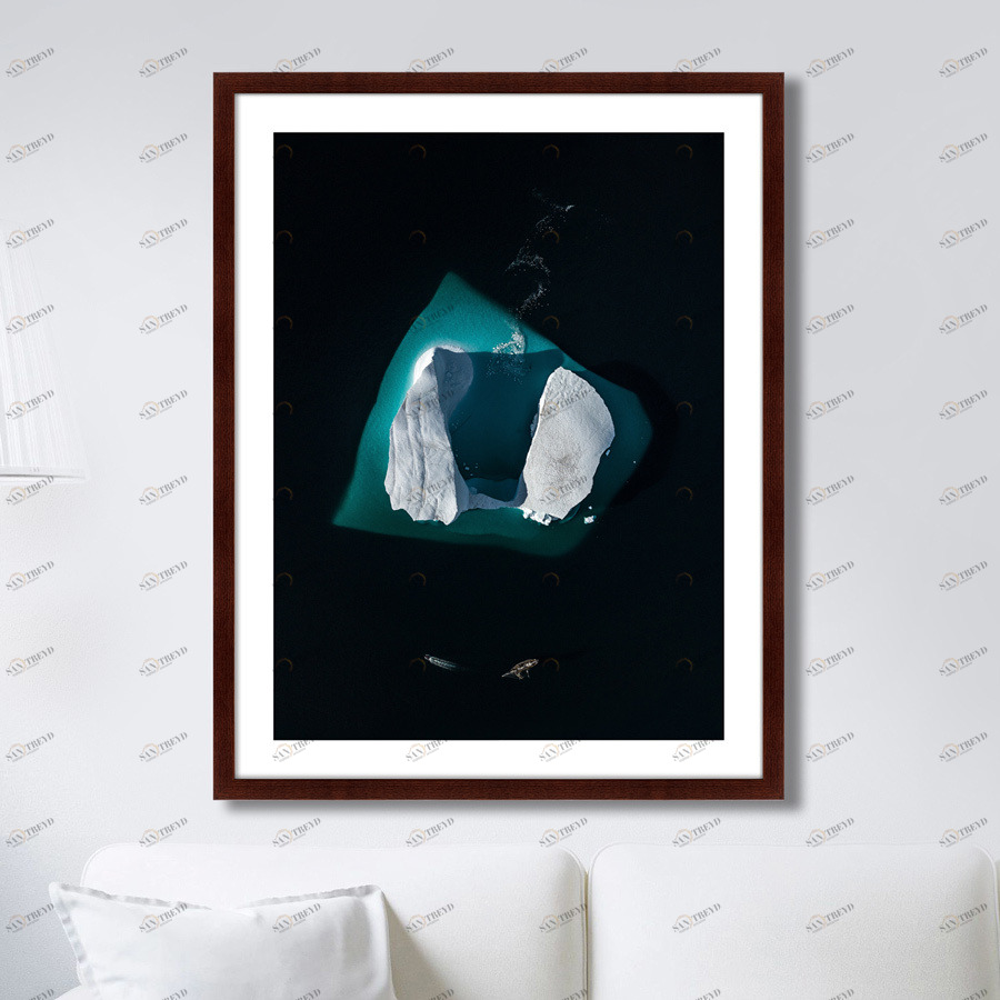 Арт-фотография в деревянной раме 78,5х100 см Floating Iceberg in Greenland No 1 КАРТИНЫ В КВАРТИРУ  264835 Белый;голубой;разноцветный 