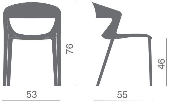 Kastel Стул со встроенной подушкой с открытой спинкой Kicca sun-id-1389010 - Вид №1